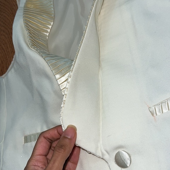 Cream Formal Vintage Kids Vest Satin Silk - Picture 10 of 13